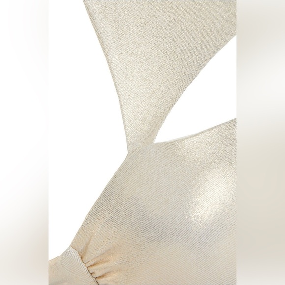 Melissa Odabash Open Back Cut-out Metallic Swimsuit Size IT 44 - Picture 4 of 6